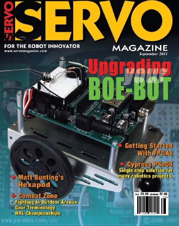 مجله رباتیک SERVO سپتامبر 2011
